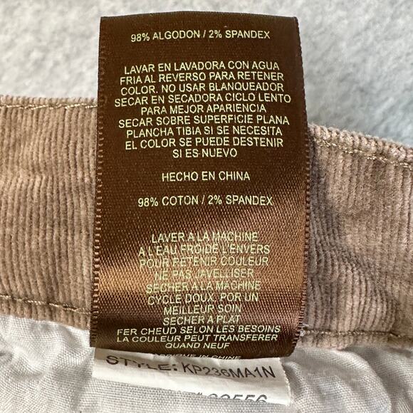 Kut From The Kloth Jeans Womens Sz 6 Brown Corduroy Mia Toothpick Skinny Preppy - Picture 7 of 11